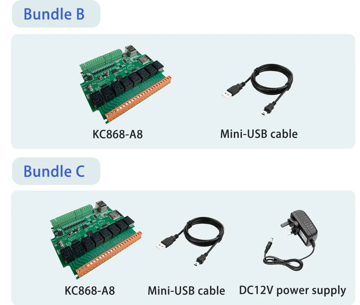 Kincony KC868-A8 ESP32 Wifi/Ethernet RS232 USB Relay Module ADC DAC R F 433M Temperature Arduino IDE For Smart Home MQTT