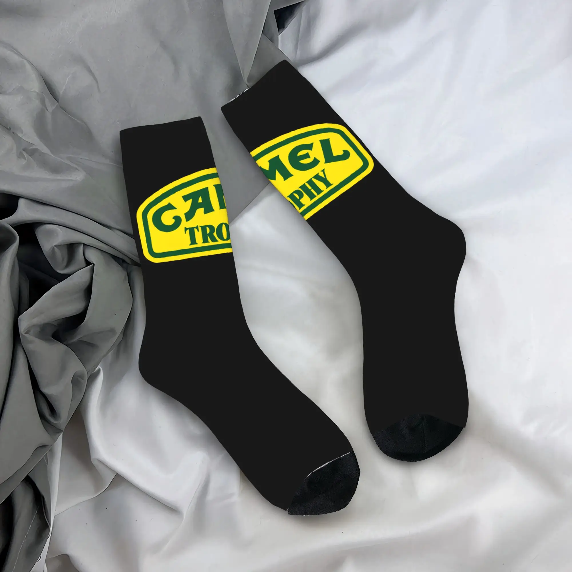 

Custom Camel Trophy Logo Dress Socks Mens Womens Warm Fashion Crew Socks