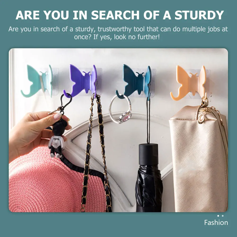 

4pcs Bathroom Hooks Wall Hangers Decorative Shaped Shower Hooks Suction Cup Holders For Kitchen Bathroom Durable Pp Material