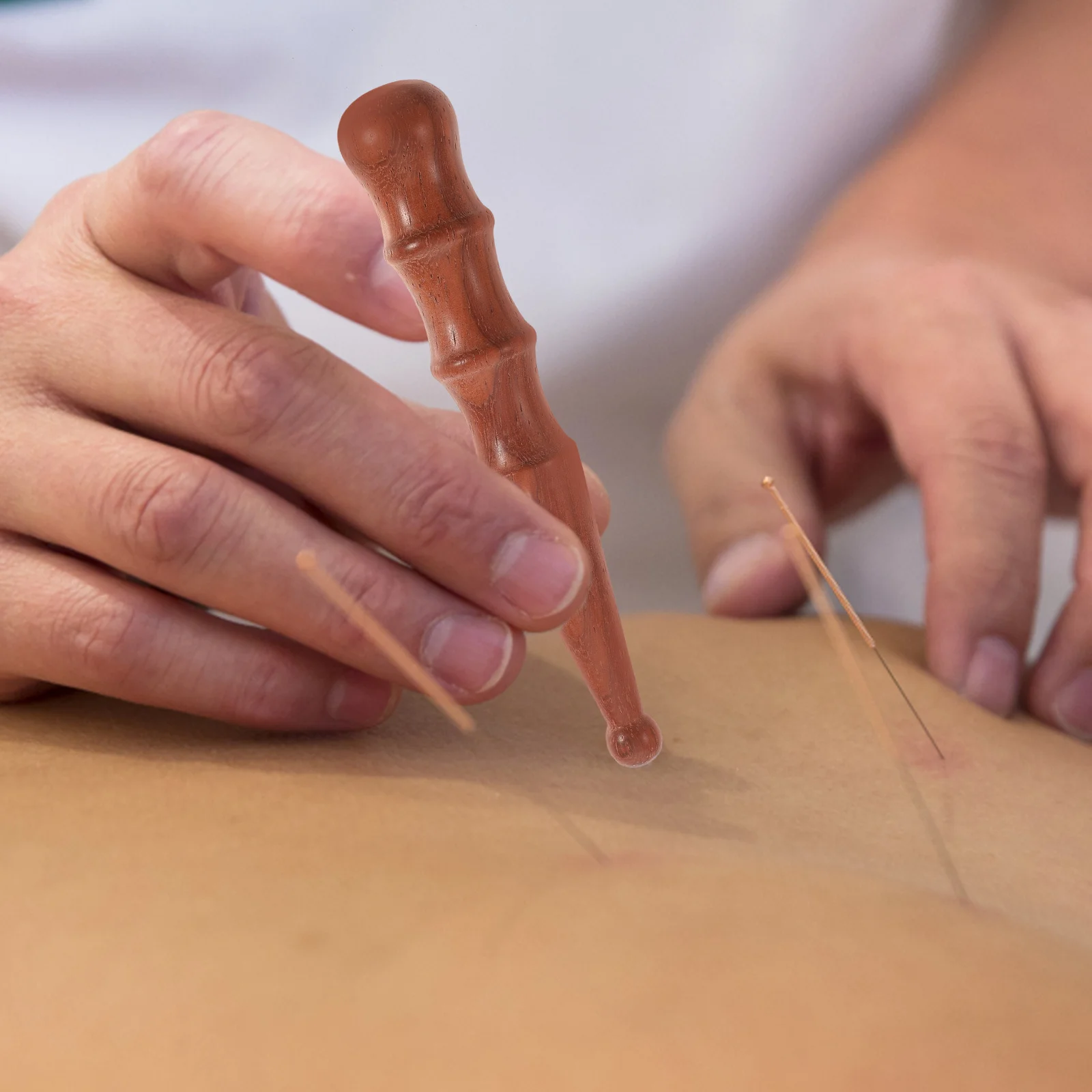 Ponto de acupuntura massagem vara cor de madeira yoga fitness haste rolo para pescoço volta perna braço alívio recuperação cãibra muscular