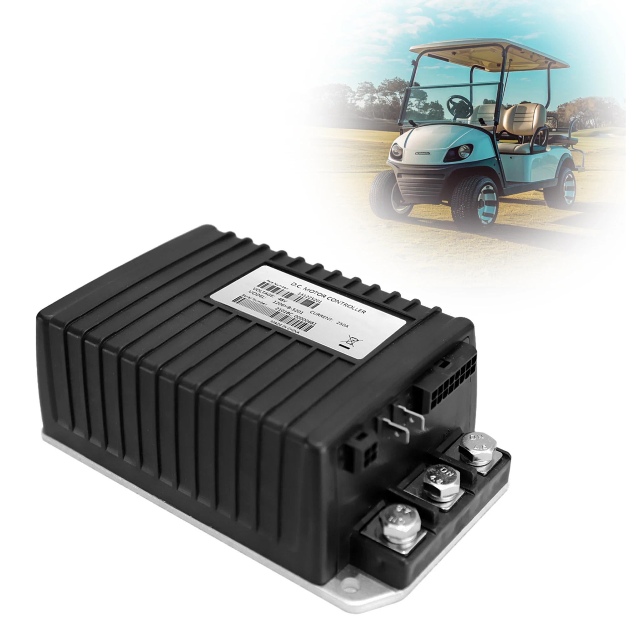 Replace Curtis 1206HB-5201 48V 250A Controller Fits E-Z-GO TXT Cushman Hauler 800/1000 Golf Carts Fits Express S4/L4, Fits MPT