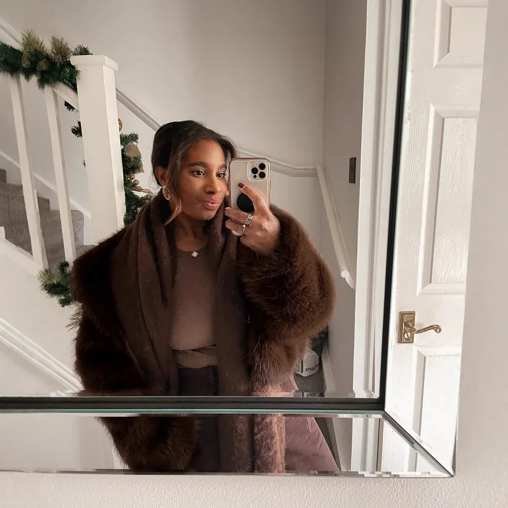 

Длинное пальто из искусственного меха, женские пальто с воротником из овечьей шерсти, женские нежные замшевые пальто с кристаллами, жилет с рогом, тонкий