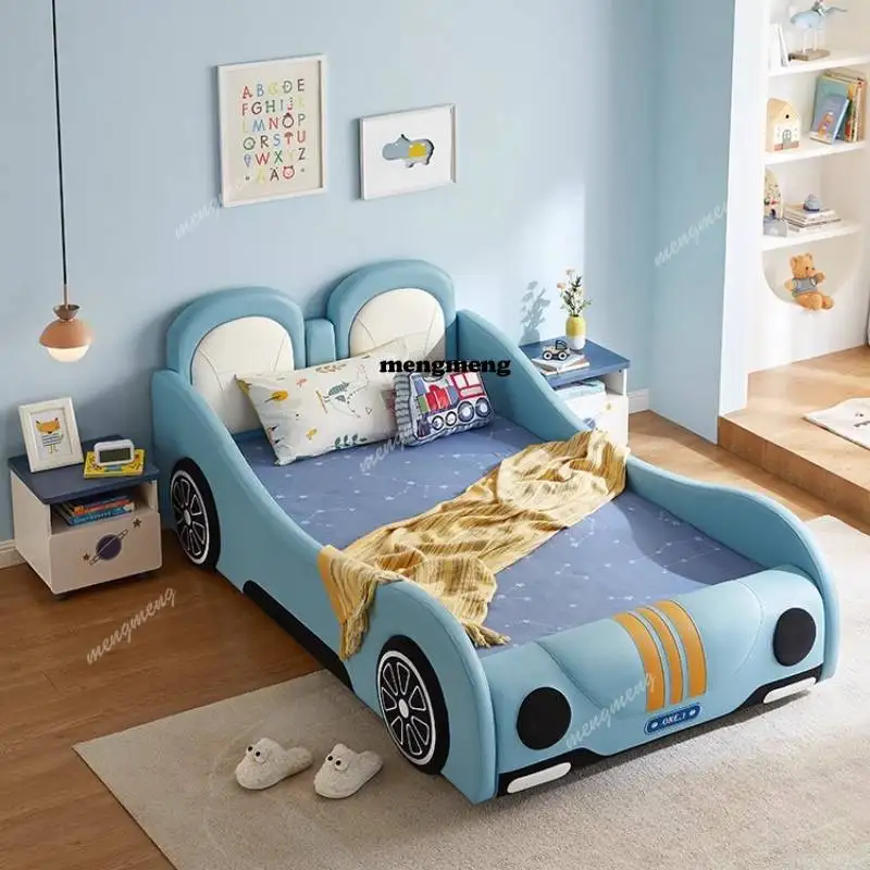 Safety Car Shape  Beds Europe Guard Rails Design   Bed Toddler Playpen Modern Camas Infantiles Furniture For Home
