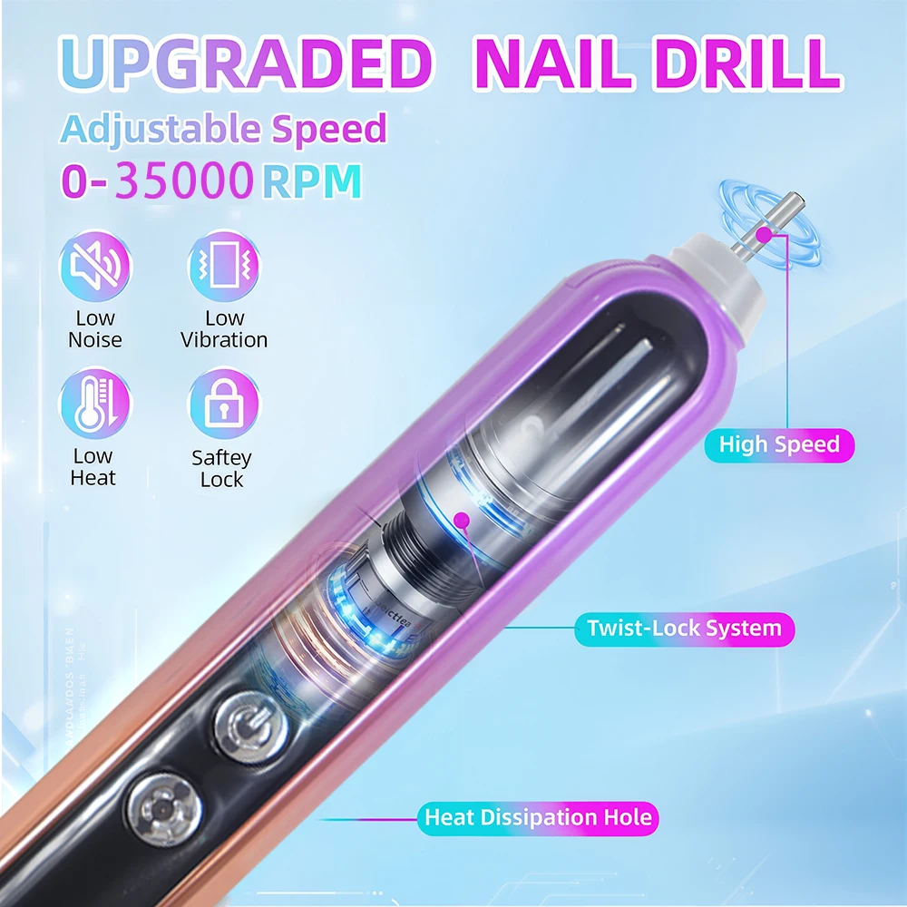 قلم عازل أظافر كهربائي يعمل بمنفذ USB للاستخدام المنزلي أداة تلميع الأظافر لطحن الجلد الميت #5