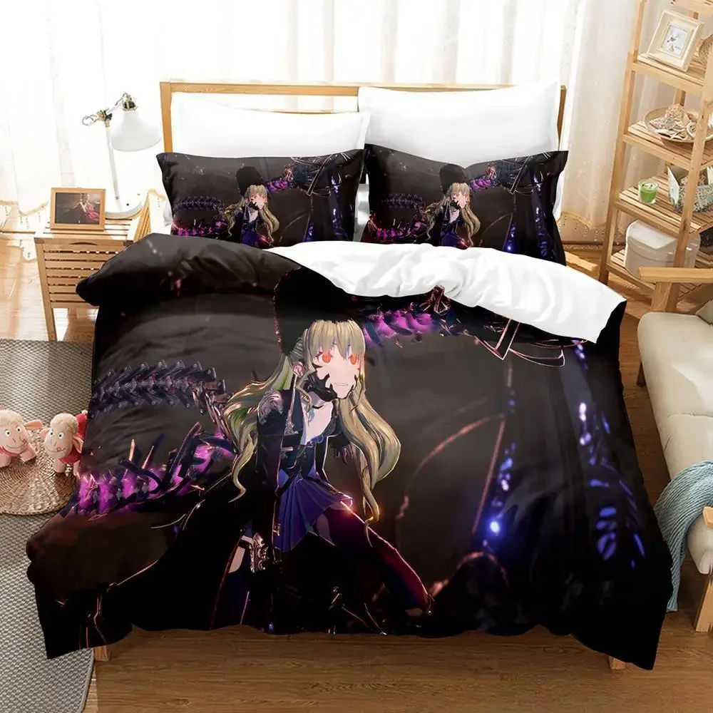 Game CODE VEIN Bedding Set Single Twin Full Queen King Size Bed Set Adult Kid Bedroom Duvet cover Sets 3D Anime Bed Sheet Set