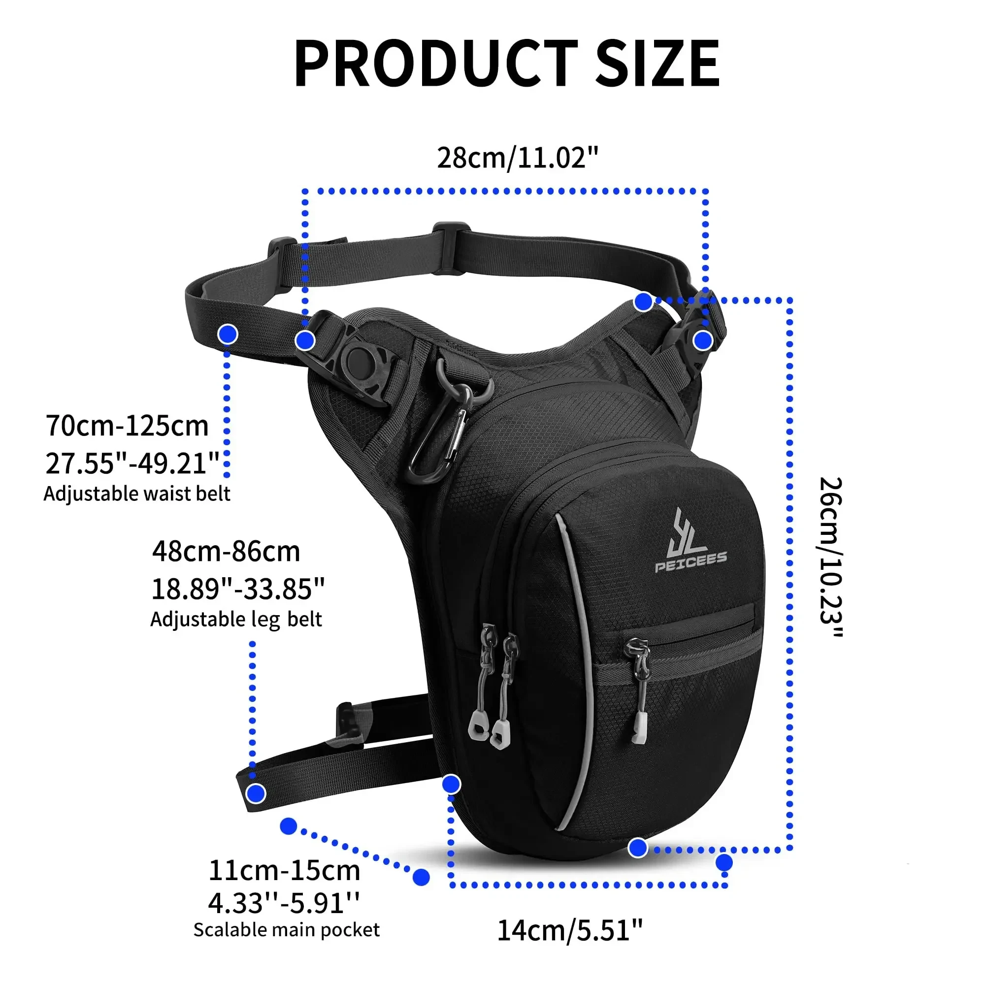 Motorcycle Leg Protector Bag & Waist Pack - usage example