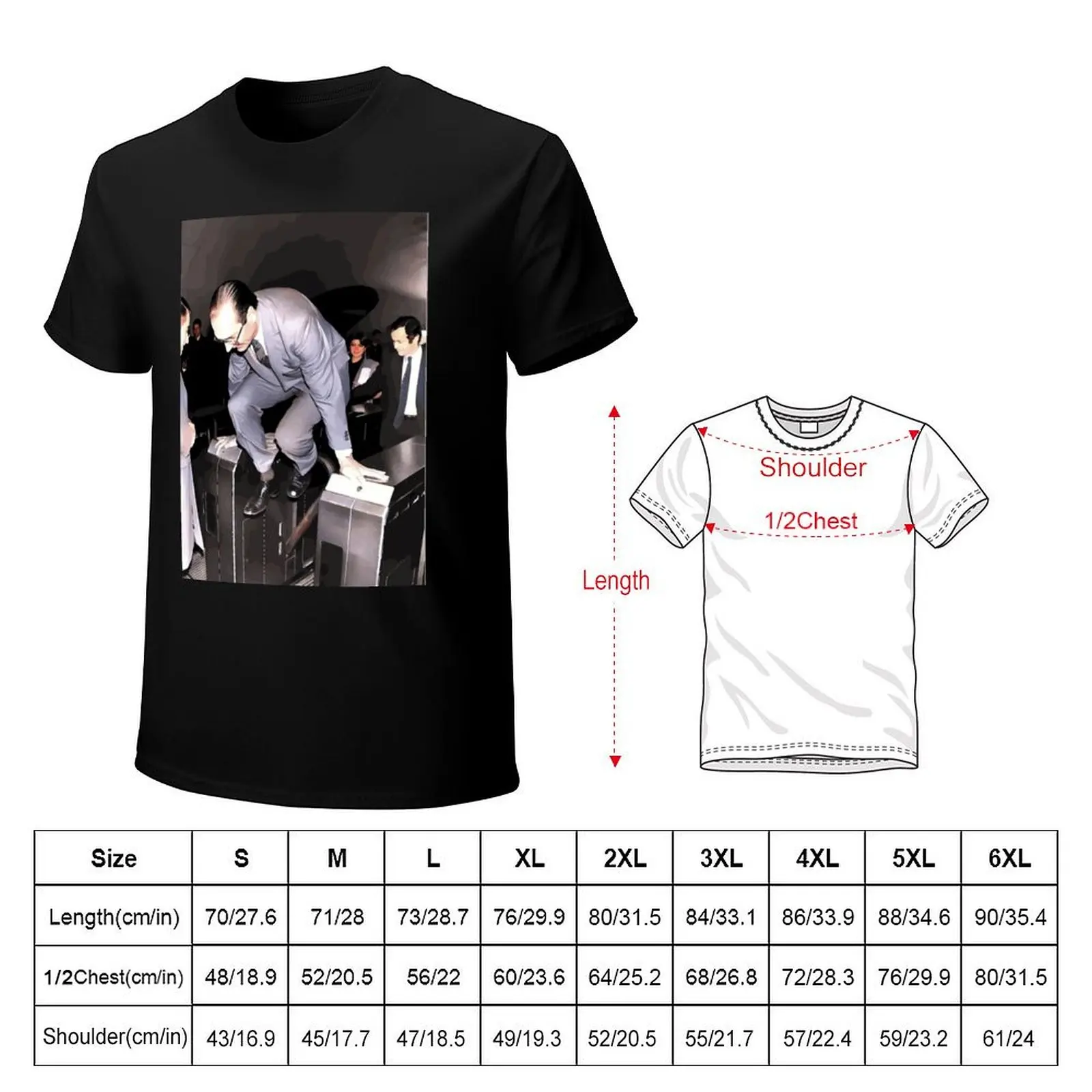 Jacques Chirac Metro T-Shirt korean fashion anime cotton graphic tees animal prinfor boys mens graphic t-shirts pack