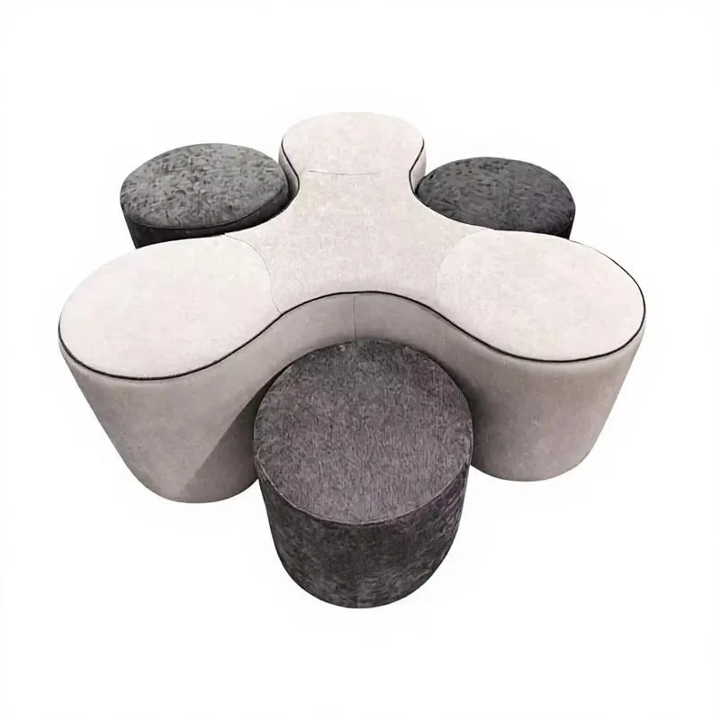 E315 Modern Modular Foldable Foot Stool Sofa Chair Multifunctional Movable Fabric Flannel