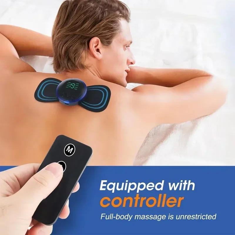 

1PC Smart Mini Neck Massager Sticker USB Rechargeable Multi-function Massage Device Portable Shoulder & Neck Massager