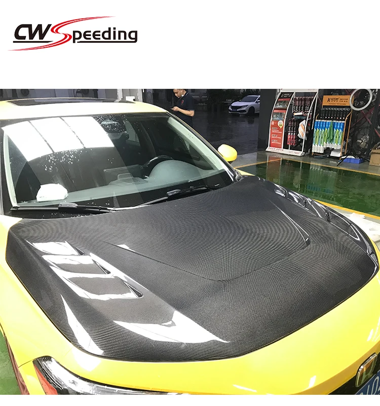 

2021-2022 CWS-D STYLE CARBON FIBER ENGINE BONNET HOOD for HONDA CIVIC X 11TH GEN Norsen