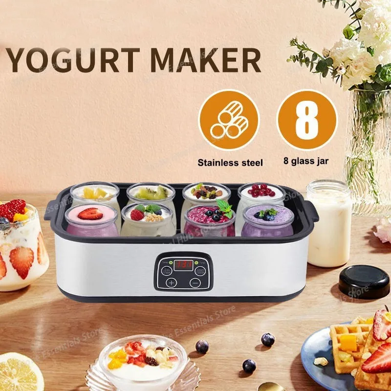 

Automatic Yogurt Machine Treats Homemade Yogurt Professional Ice Cream Pudding Maker with 8 Yogurt Jar 110V /220V