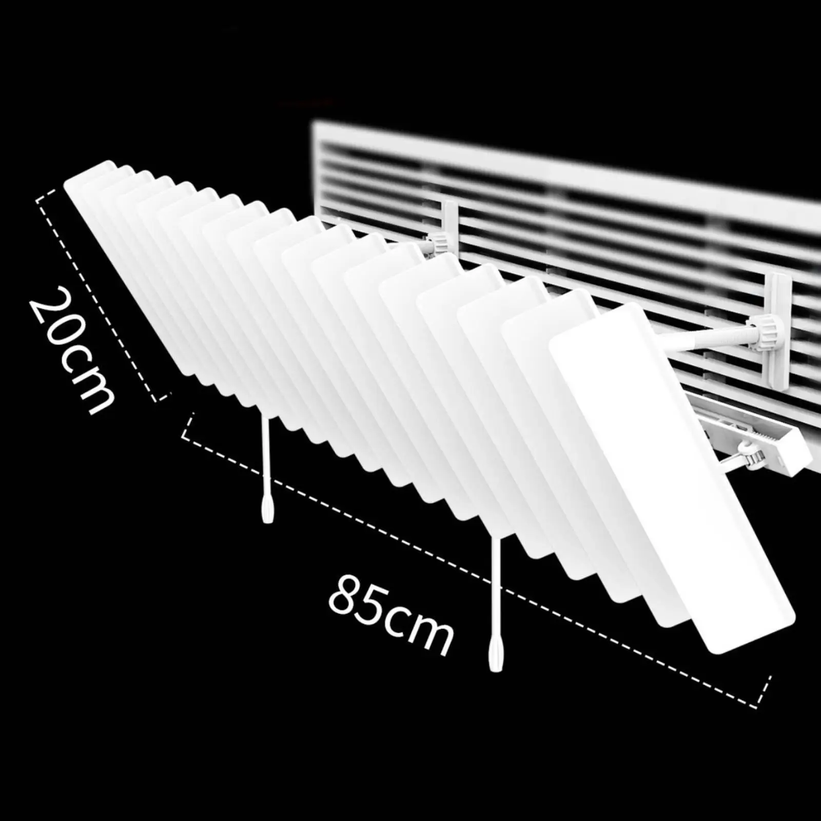 Air Conditioner Vent Deflector Wind Direction Control Vent Cover Wind Blocker Outlet Air Baffle for Central Units Hotel Nursery