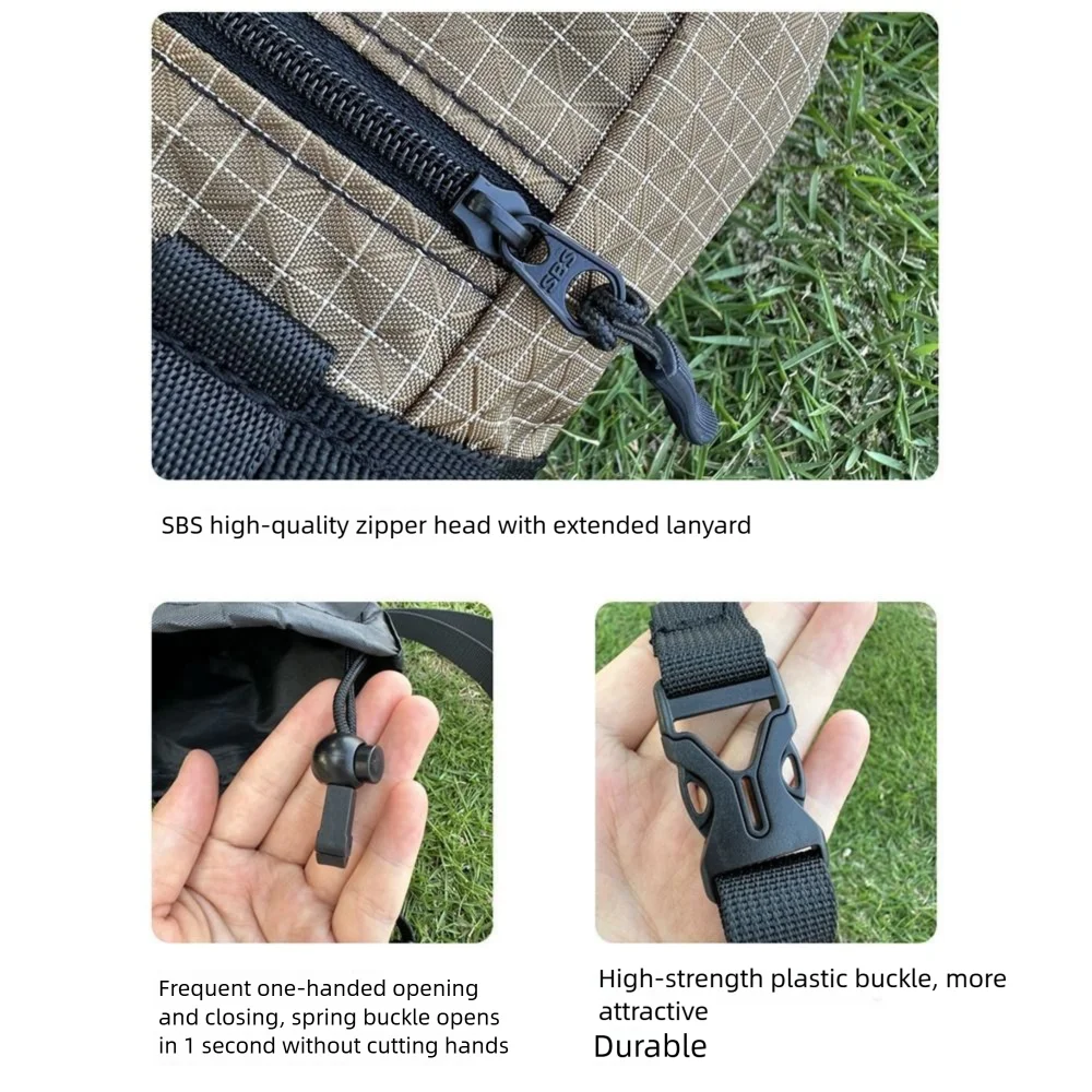 Portable Rock Climbing Chalk Bag Waterproof Drawstring Magnesium Powder Waist Pouch Wear-resistant Reusable