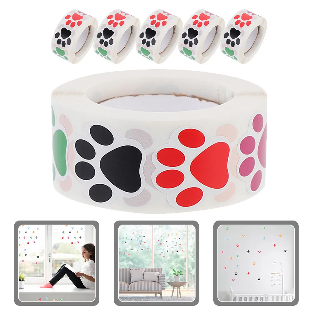 

6 наклеек с отпечатками лапок, самоклеящиеся, из мелованной бумаги, для детских праздников, в качестве наград, для конфетных пакетов, блокнотов, подарков