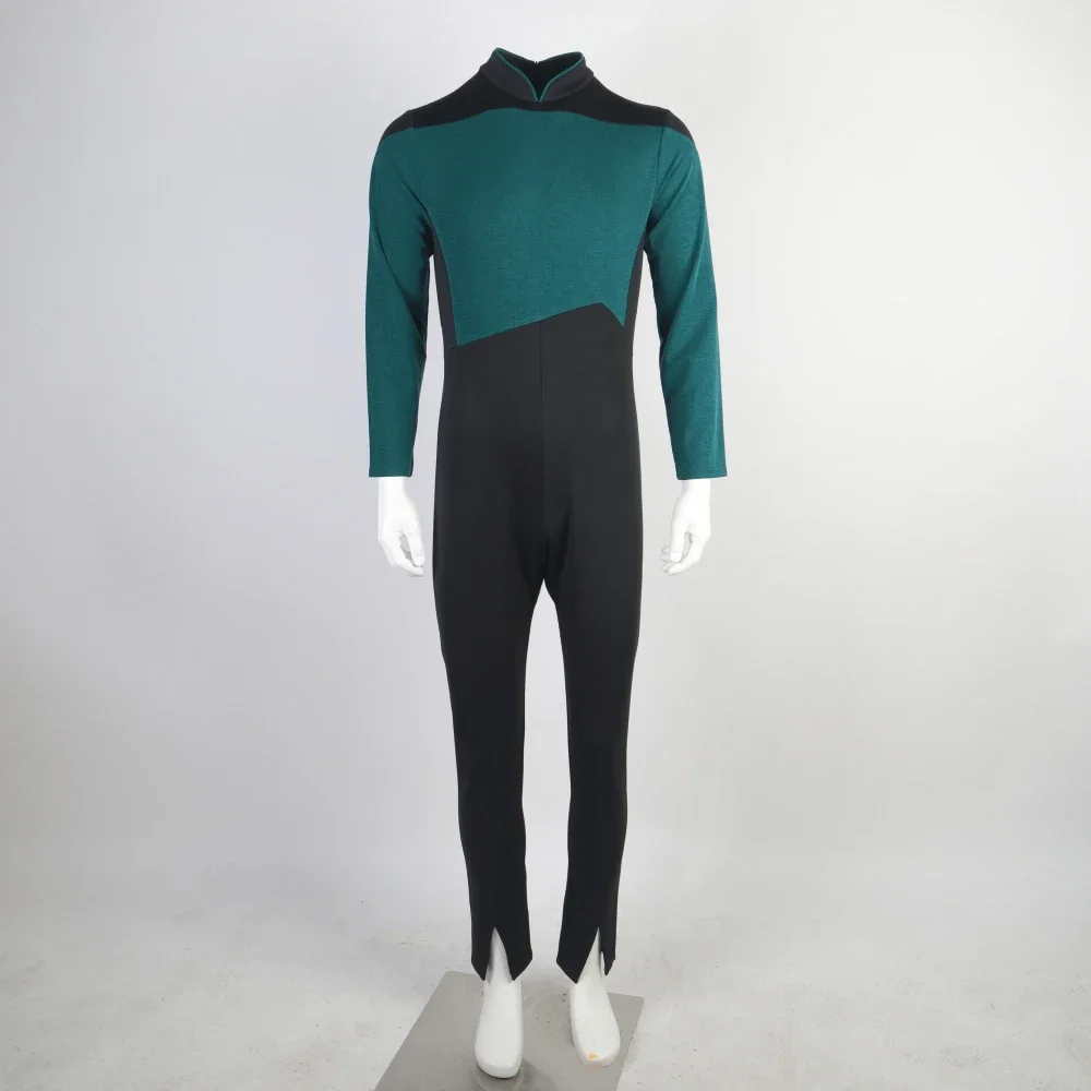 Star Jumpsuit Treks The Next Generation Cosplay Kostüm Blaue Halloween-Karnevalsuniform für Damen und Herren