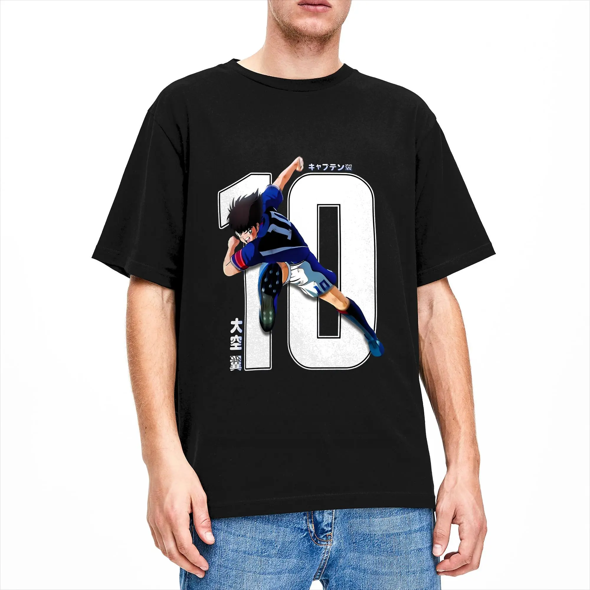 TSUBASA OZORA CAPTAIN TSUBASA T Shirt Men  Vintage T-Shirts Summer O Neck Harajuku Tees Wholesale Oversized Tops