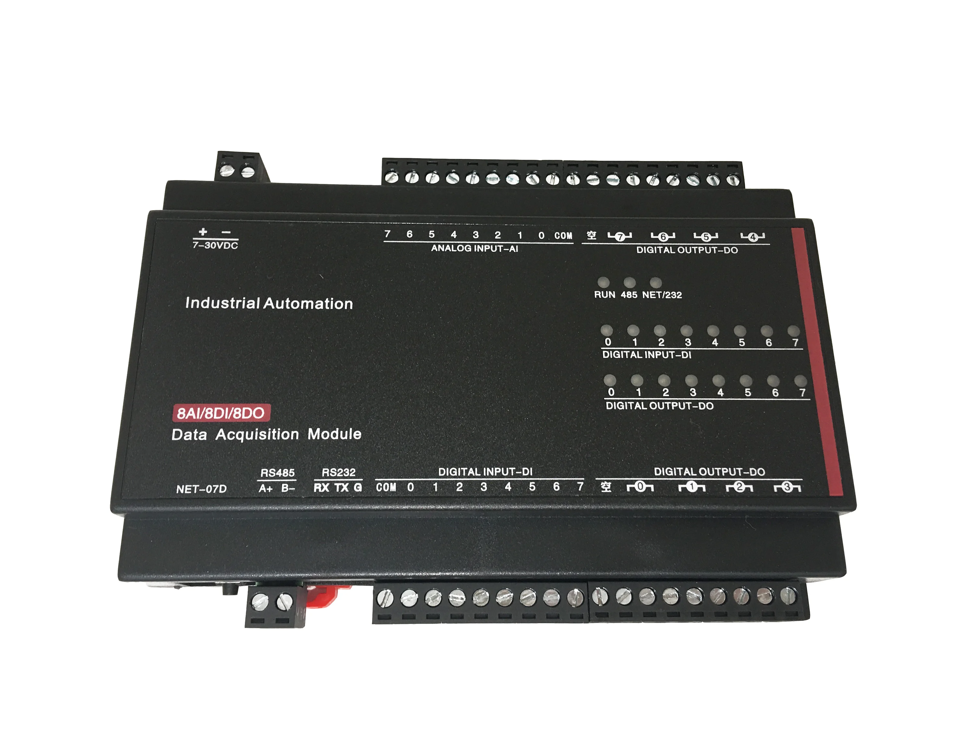 

8 Analog AI 8 digital input DI 8 DO relay output RS232 RS485 Modbus RTU DIN rail Remote IO module data collector RTU-222