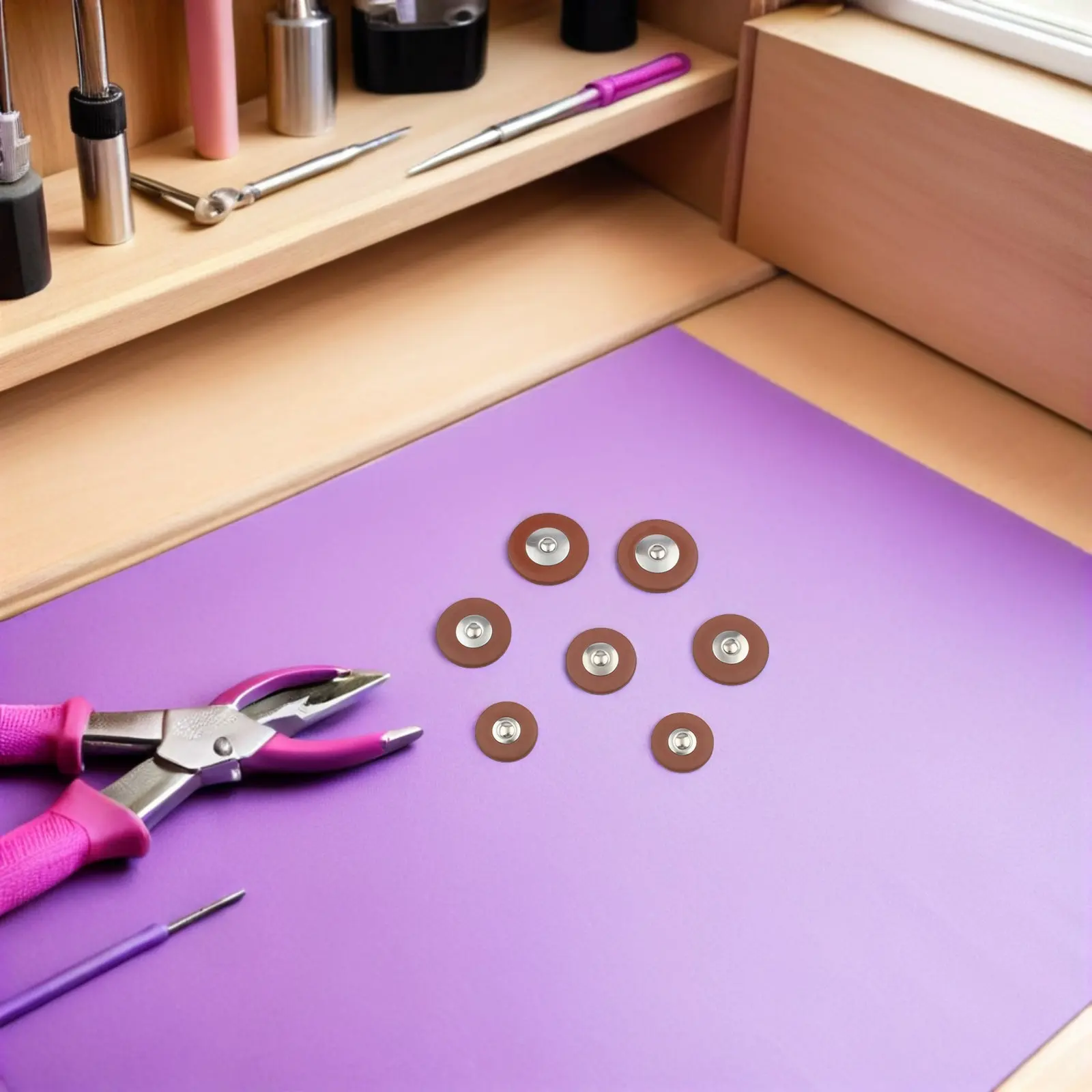 

56Pcs Alto Saxophone Pad Replacement Kit Professional Grade PU Felt Sax Pads with Leveling Rings Gasket for Repair Maintenance