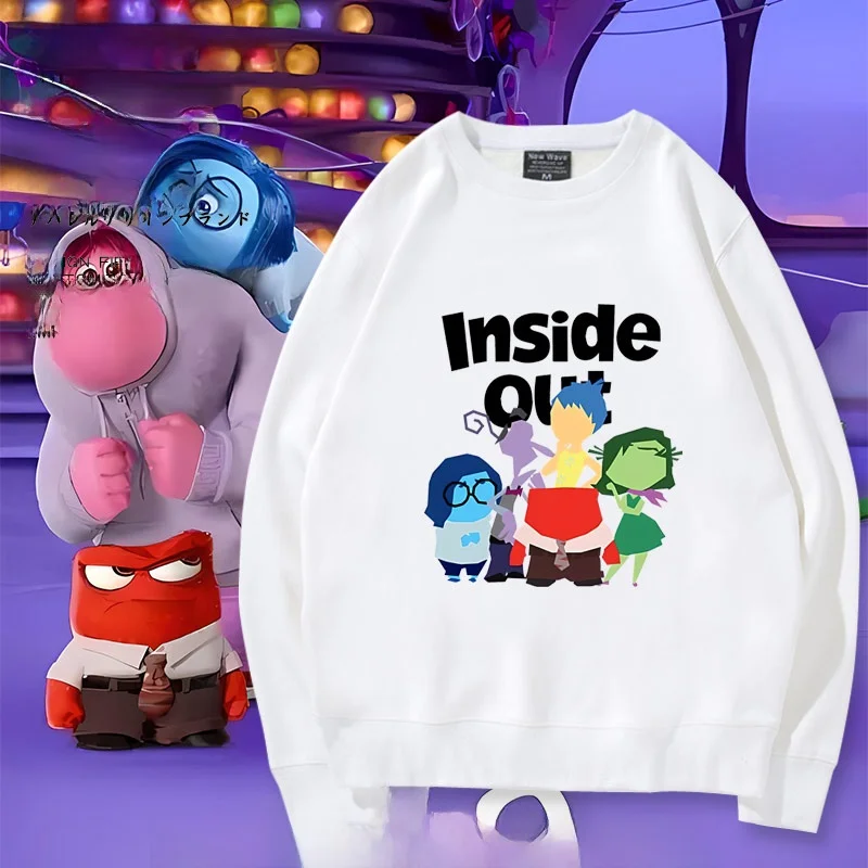 

Толстовка с круглым вырезом, повседневная, удобная, весенне-осенняя, с принтом «Радость и грусть», молодежная, модная.