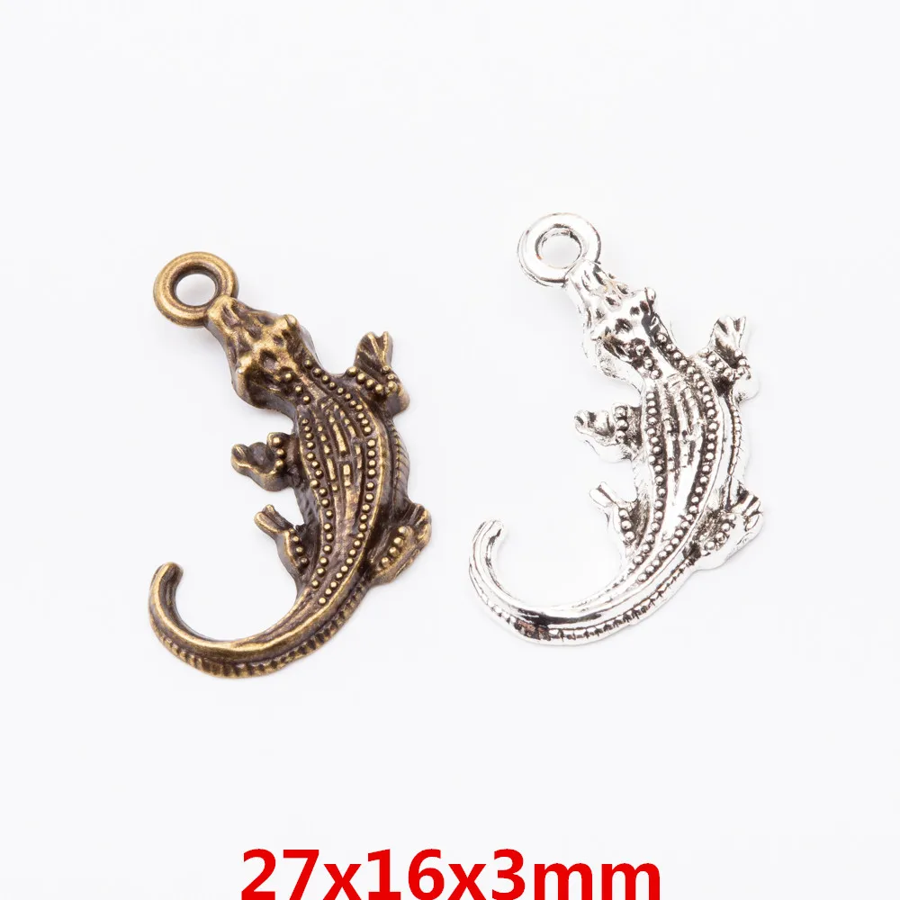 

50pcs crocodile Craft Supplies Charms Pendants for DIY Crafting Jewelry Findings Making Accessory 812
