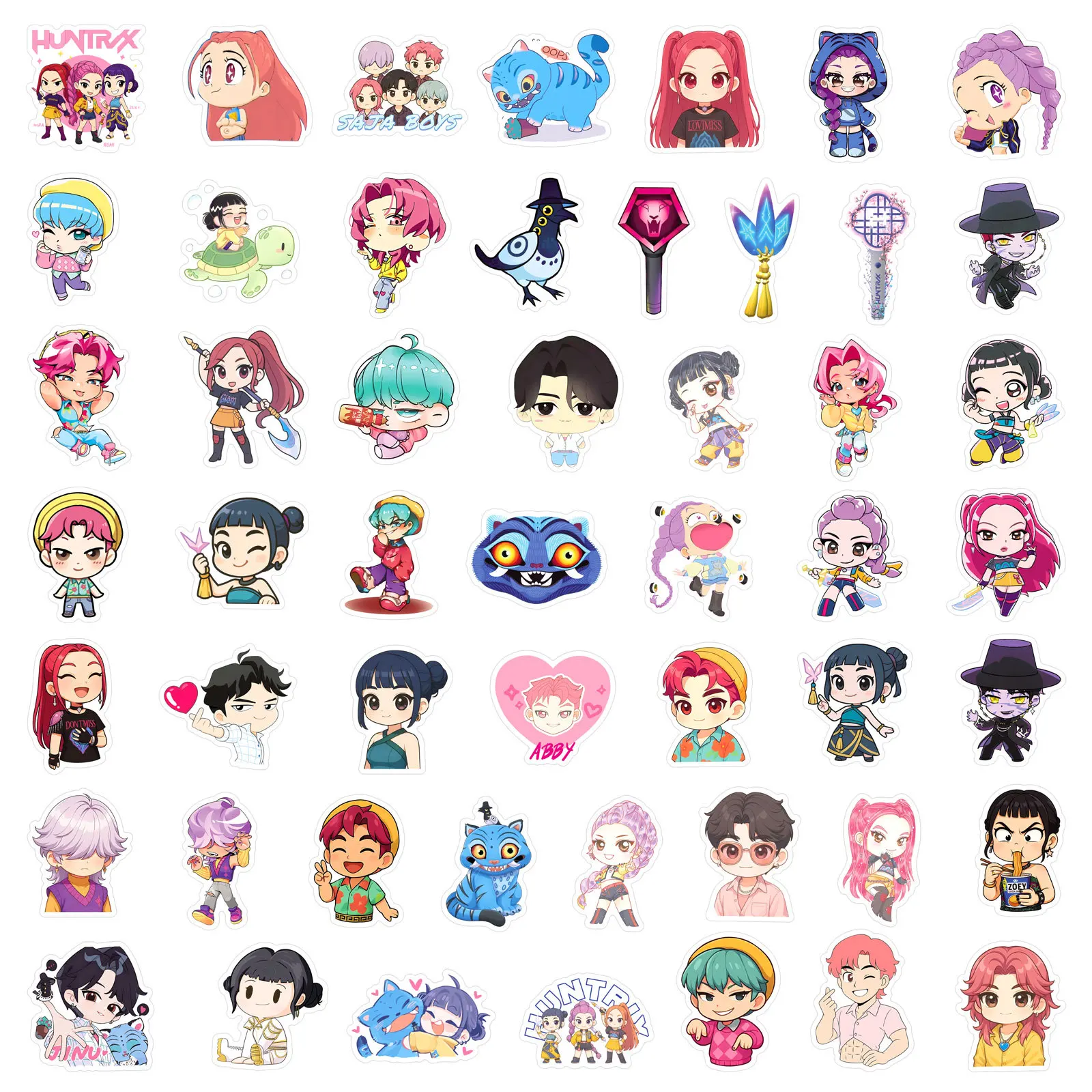 10/30/50PCS Cute Cartoon Kpop Demon Hunters Stickers Kids Toys DIY Motorcycle Phone Suitcase Fridge Luggage Wall Decals Graffiti - Image 5