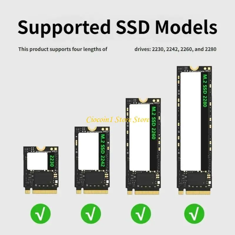 

Пластиковый корпус A3PC Type C, 10 Гбит/с, M.2 NVMe, замена вентилятора с быстрой скоростью передачи данных для 2230 2242 2260