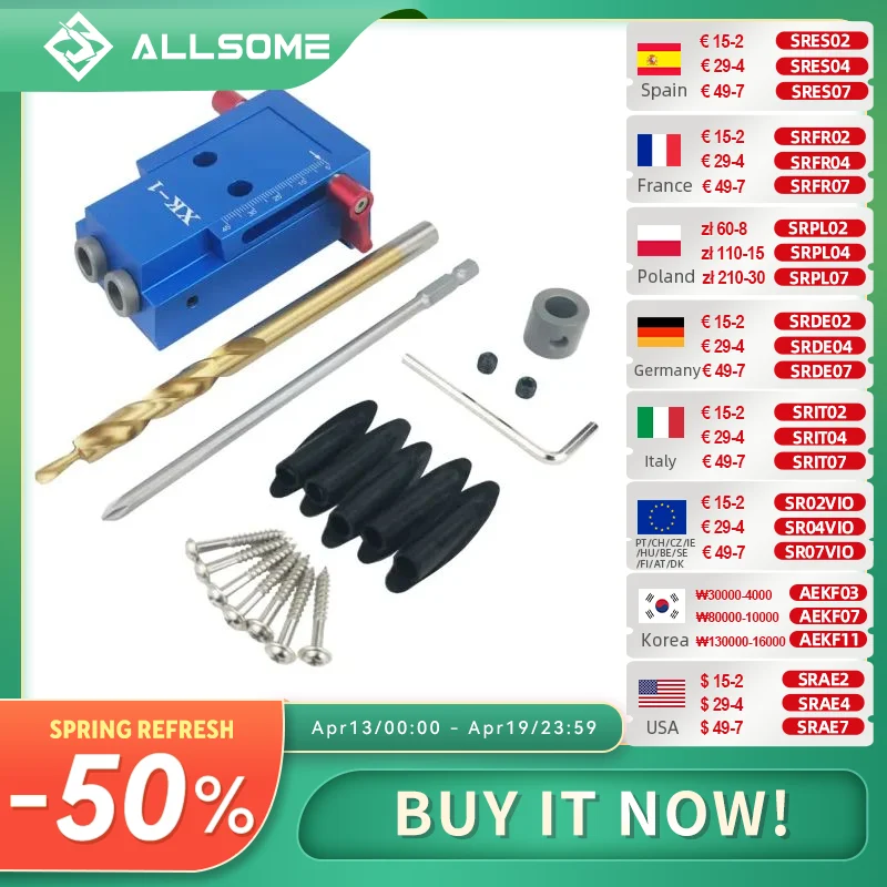 

ALLSOME XK-1 карманное отверстие джиг комплект системы