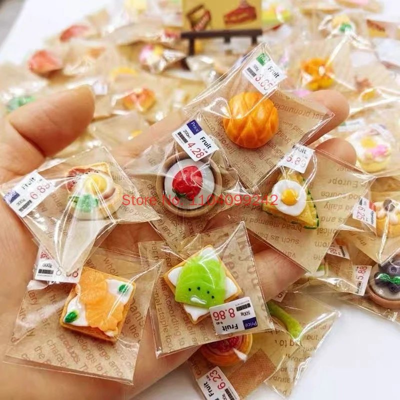 

20/30pcs Dollhouse Simulation Miniature Mini Cake Bread Individually Packaged Food DIY Play House Food Model Ornaments Gifts