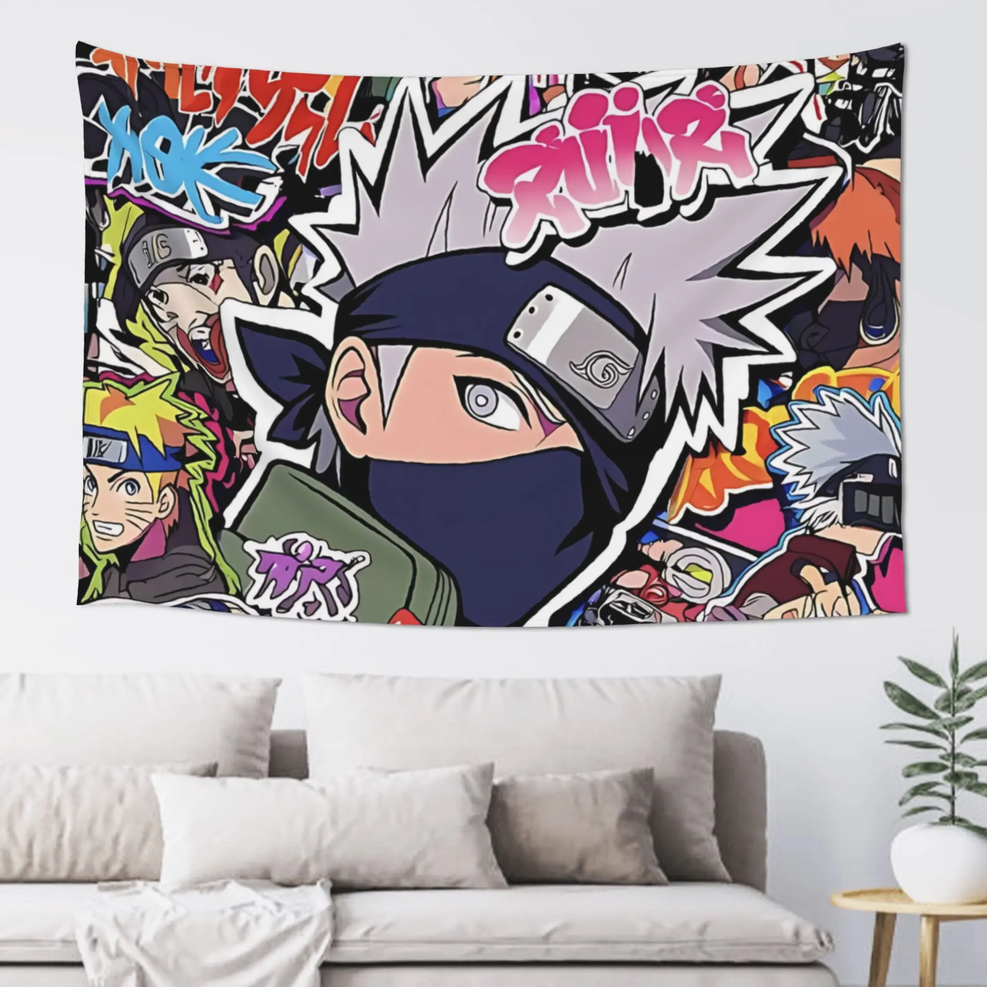Cutecore Anime Narutos Theme Tapestry Bedroom Decoration  Wall Hanging Blanket Tapestry Cool Stuff For Room