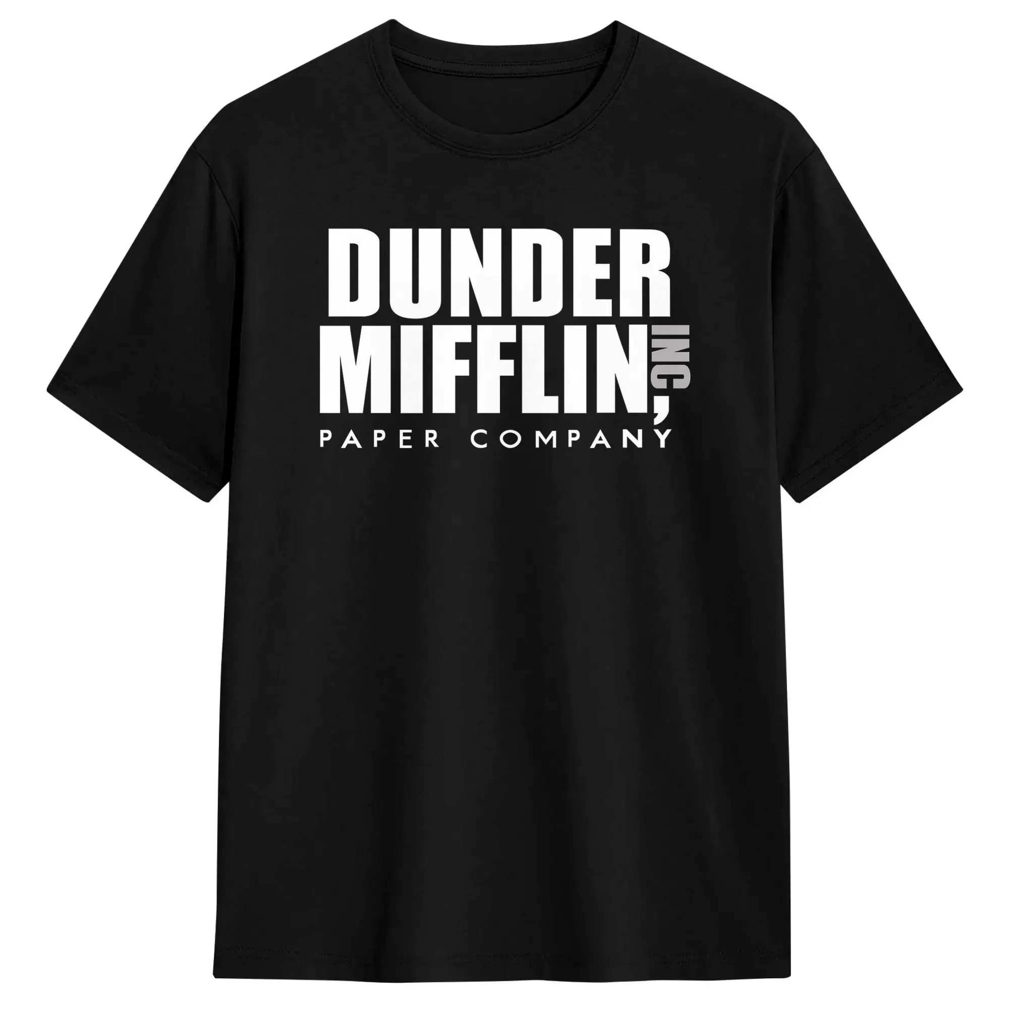 Dunder Mifflin Logo Cotton T-Shirt For Men Summer  Classic T-Shirts Hippie Tee Shirt Big Size Design Clothes