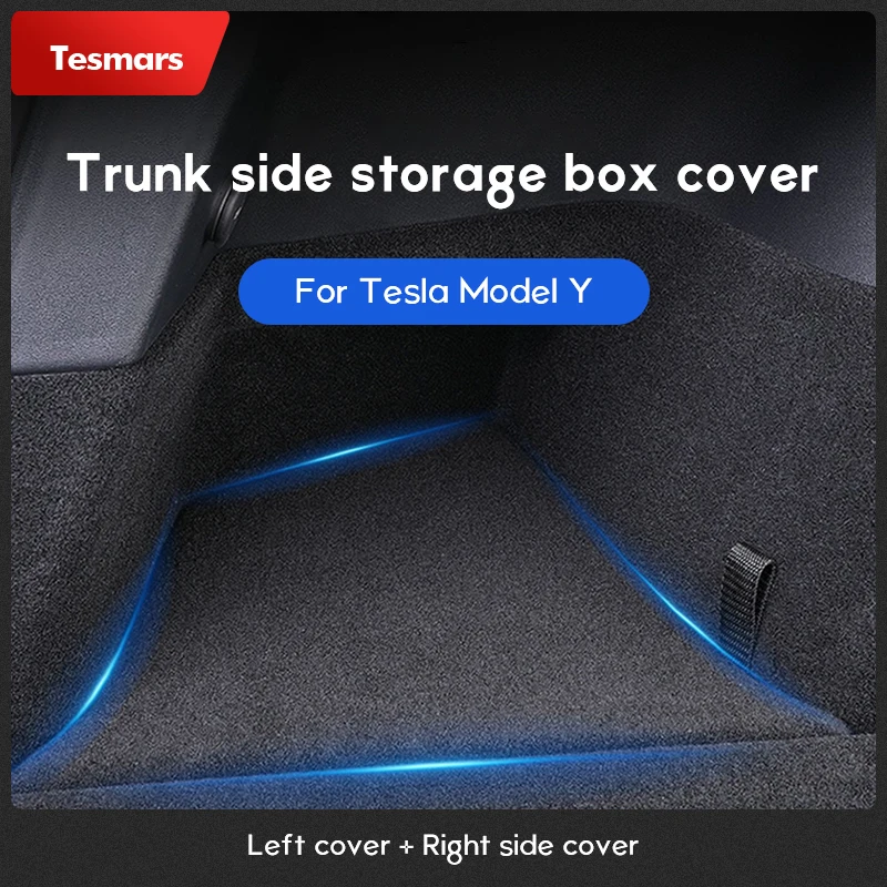 

Side Storage Box Cover for Tesla Model Y Rear Trunk Organizer ,Waterproof Odorless Garbage Bins Car Accessories