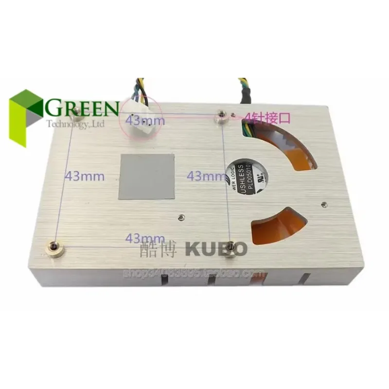 pa POWER LOGIC PLD5010S12L 83x54x12mm 43mmHolePitch مروحة تبريد لبطاقة الرسومات Thortex9400GT GT210 GT520 مع مبددات حرارة 12 فولت #4
