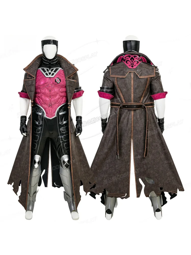 Gambit Cosplay Kostüm Uniform Halloween Karneval Party Weihnachten Rollenspiel Kleidung für Männer
