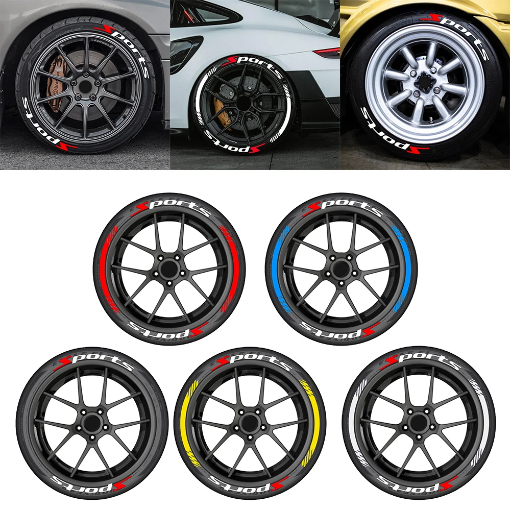 WATERPROOF Car Wheel Lettering STICKERS Ideal Fitment Range is Fourteen Up To Twenty Two Inch Diameter Tires/Rims