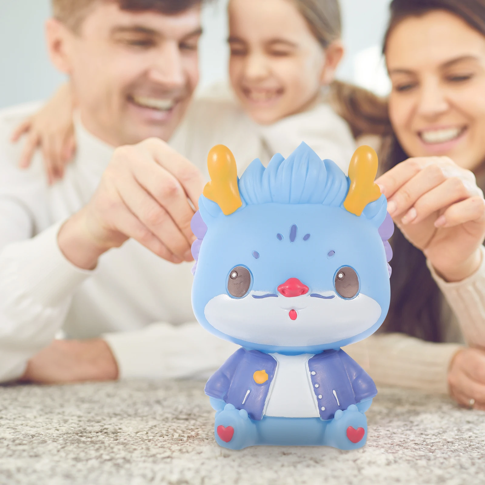 

Children Savings Dragon Shaped Vinyl Decorative Money Jar Zodiac Piggy Coin Jar Decorative Money Pot Home Statue Gift