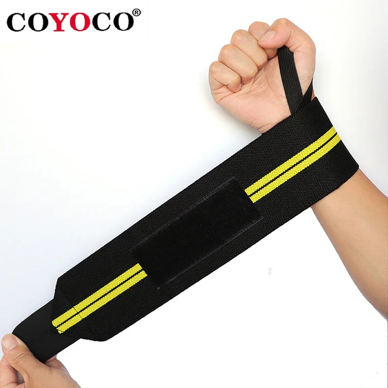 1 Paar verstellbare Bandagen, Gewichtheben-Armbänder, Handgelenkschutz, Stütze, Unterstützung für COYOCO Marke Professional Sports, Grau – Detail 2
