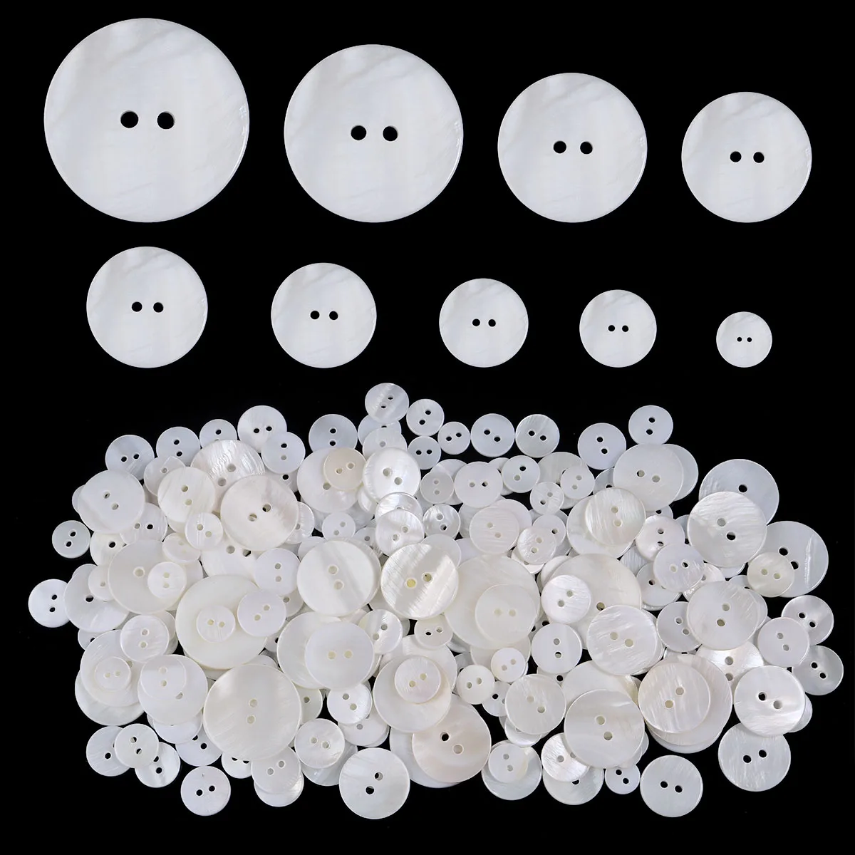 

5-20pcs/lot Natural Shell Sewing Buttons Round 2-holes Flatback Buttons Sewing Accessories DIY Crafts Clothing Shirts Decoration