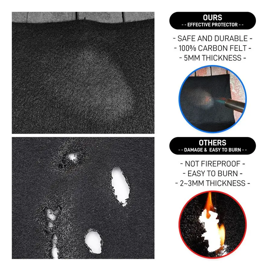 بطانية لحام كبيرة مقاومة للحريق مقاس 72 × 96، بطانية عازلة مقاومة لدرجات الحرارة العالية 1800F، نسيج مقاوم للهب من الكربون C