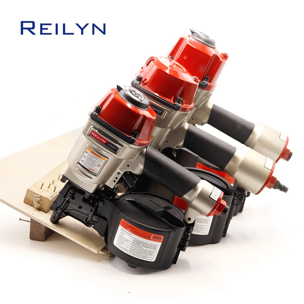 Reilyn-clavadora de bobina neumática, pistola de clavos de aire para muebles, revestimiento de techo, fabricación de palés, CN57, CN70, CN80, CN90B