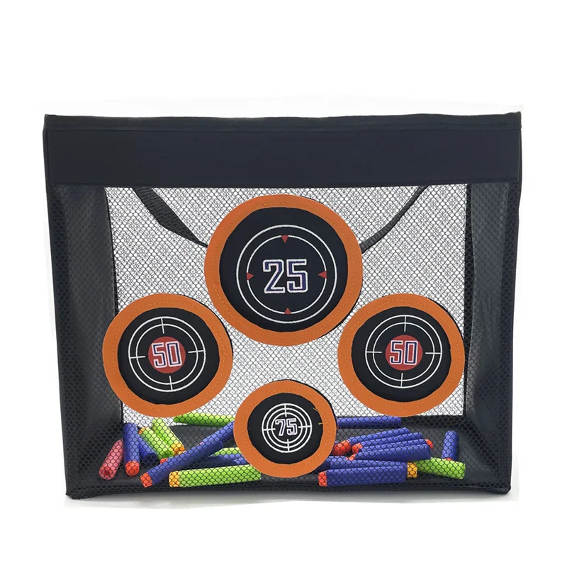 Portable Shooting Practice Target Toy Storage Mesh Bag Compatible With Nerf Darts Bullets For Kids 6+