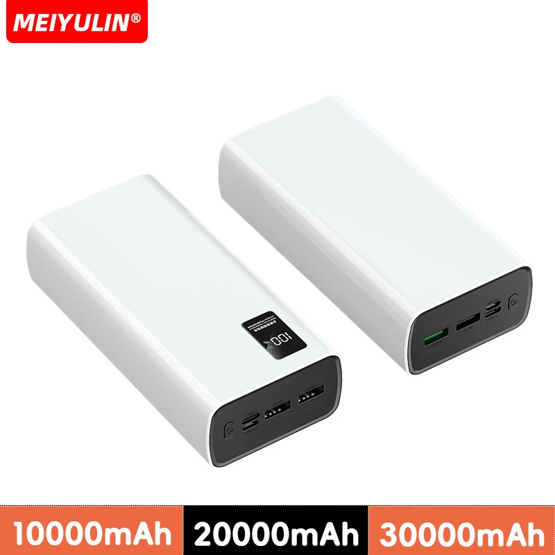 

30000mAh Large Capacity Power Bank Portable 20000mAh UAB C 22.5W Fast Charging Mobile External Battery For iPhone Xiaomi Samsung