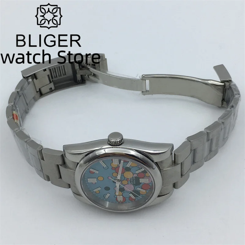 BLIGER 36mm/39mm NH35A Polished Automatic Men Watch 904L Bracelet MIYOTA PT5000 Movement Sapphire Crystal Luminous