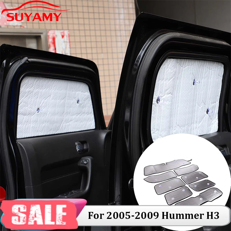 

8Pcs/Set Car Sun Shade UV Protection Whole Car Sunshade Windshield Cover For 2005-2009 Hummer H3 Auto Interior Accessories