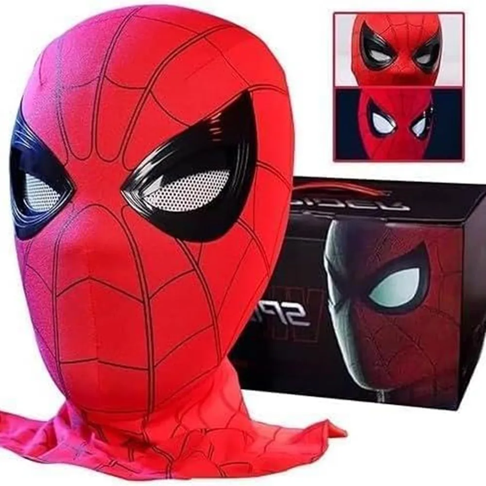 

Mask with Moving Eyes, Hero Mask Full Face Chin Control Eyes, Child/Adult Christmas Hero Role Play Masks