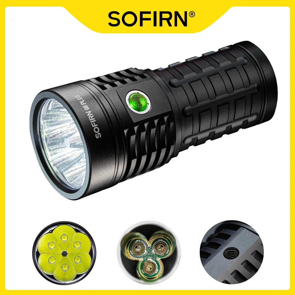 sofirn super powerful q8 plus lanterna led 16000lm usb c 21700 recarregavel anduril 20 tocha xhp50b carregamento reverso 01