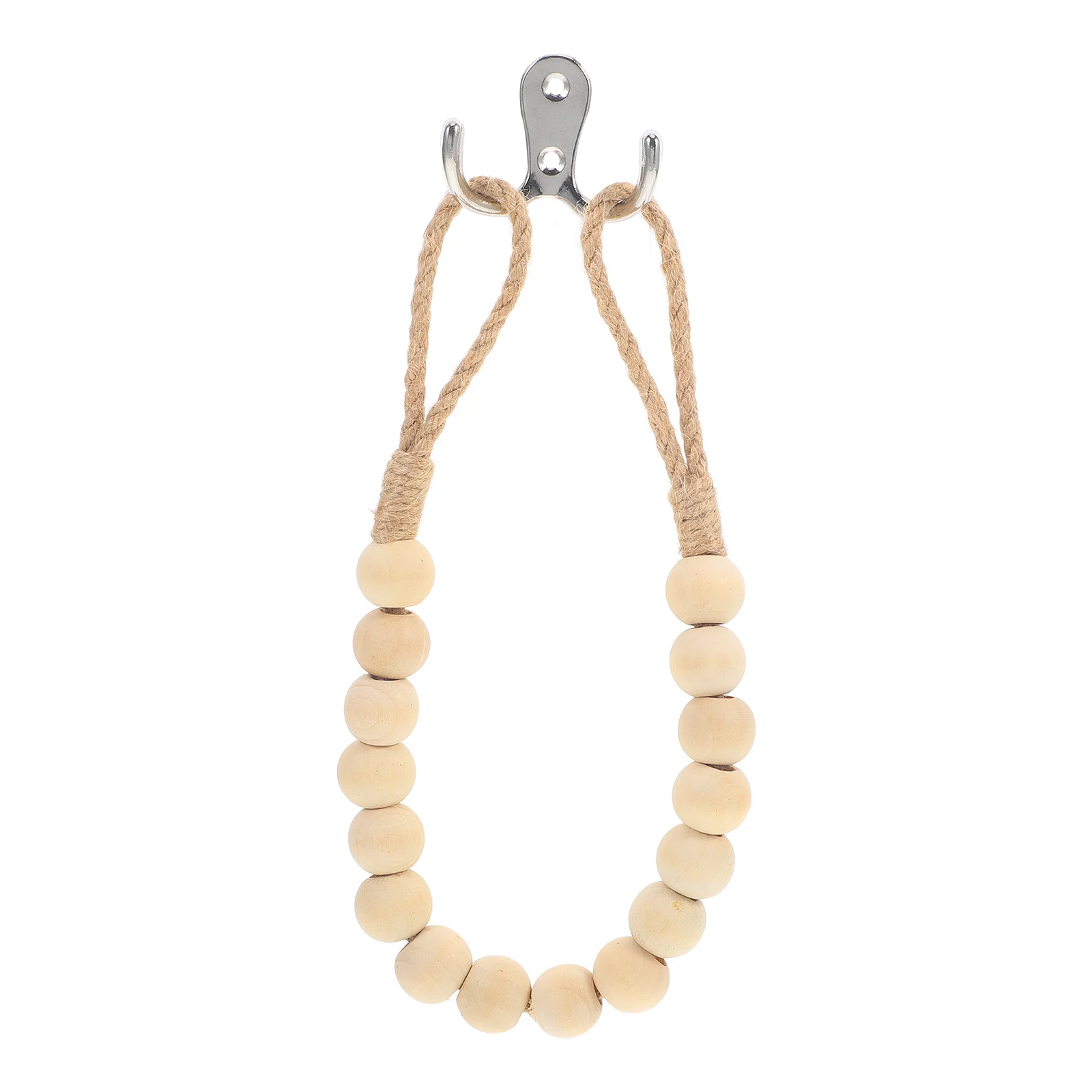 

1 set 1 Set Wood Bead Toilet Paper Holder Wall Mount Ring For Bathroom Kitchen Hand Towel Rack Storage Organizer Towel Hanger