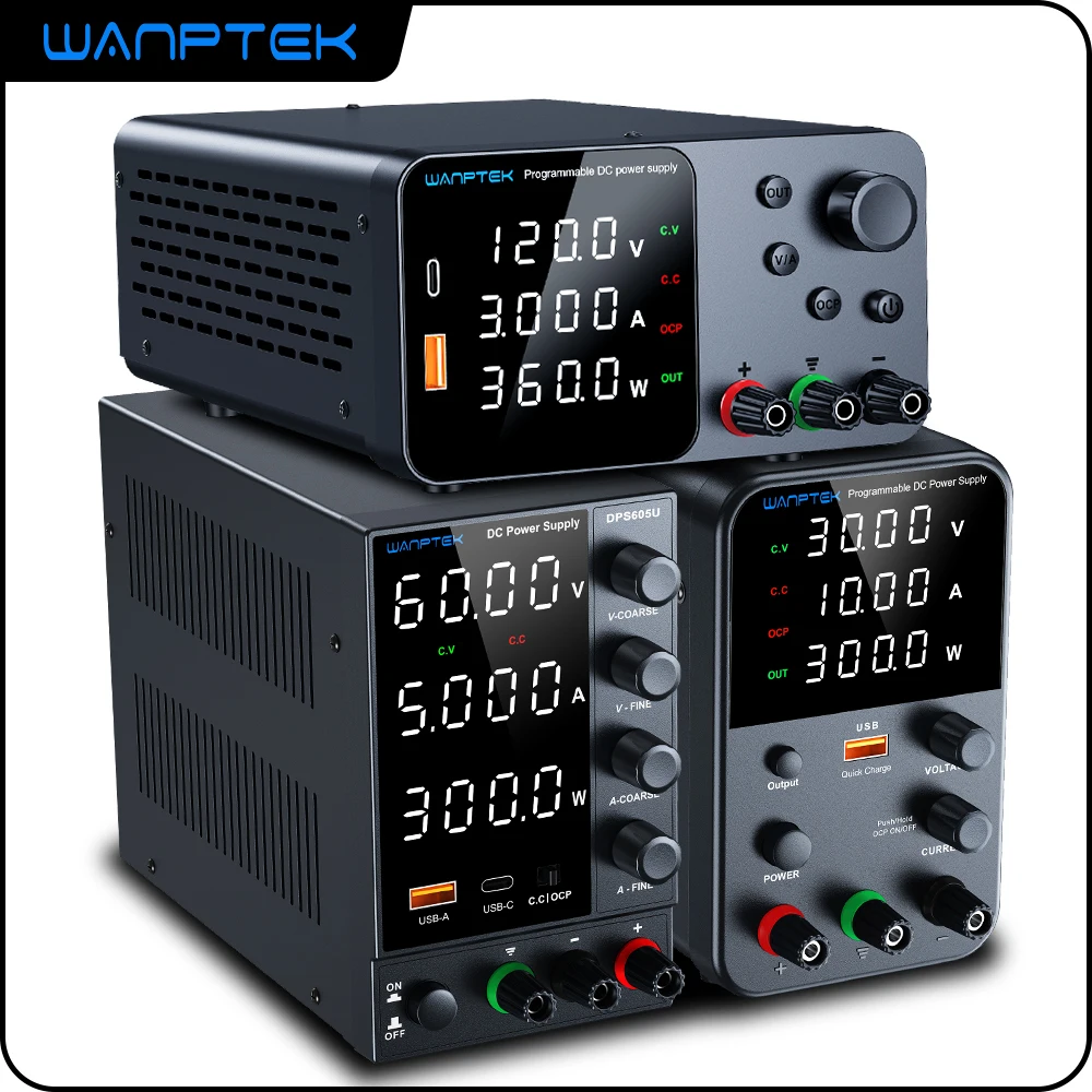 Wanptek Einstellbares Labor-Gleichstromnetzteil 30V 5A 10A 60V 5A 120V3A Labor-Tischnetzteil Stabilisierter Spannungsregler