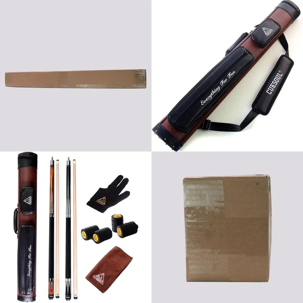 

Dual Pool Cues with Hard Shell Carrying Case