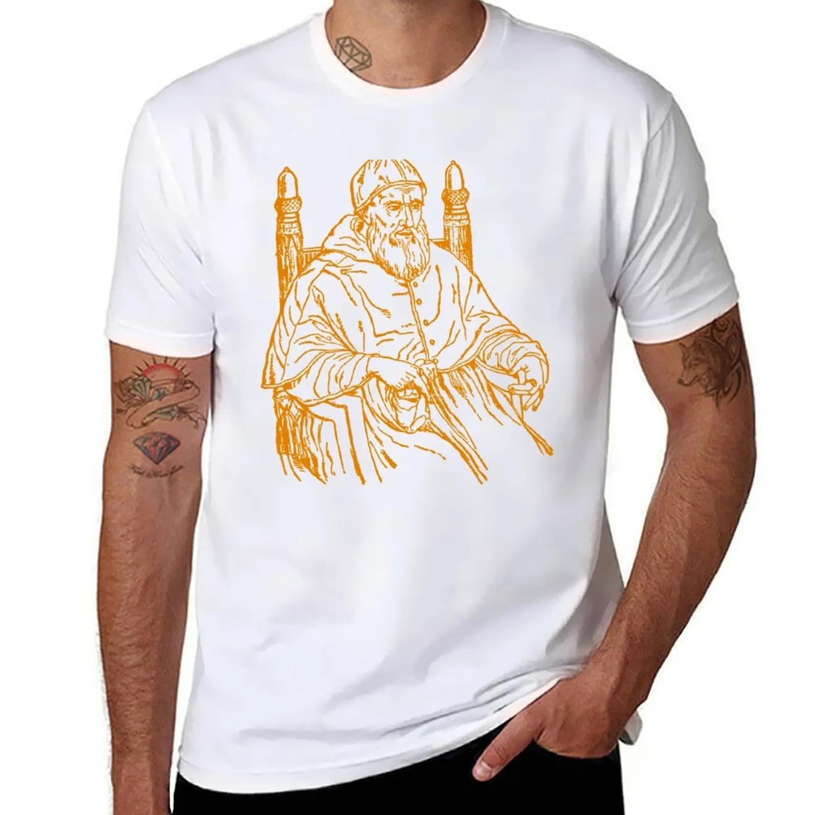 

Orange Julius II, Pope 1503-1513, Victorian line drawing T-Shirt funny t shirts man t shirt man plain T-Shirt