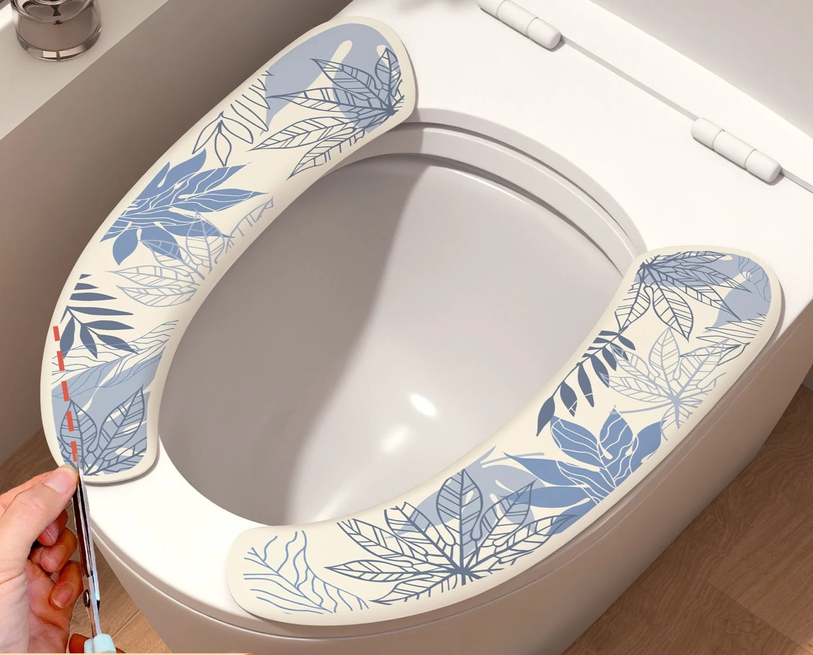 Short Plush Toilet Seat Cover Two Piece Comfortable Seamless Washable Toilet Mat Four Seasons Universal Static Adsorption